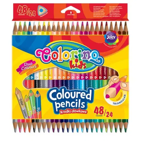 Hračky PATIO - Colorino pastelky dvoubarevné Trio 48 barev