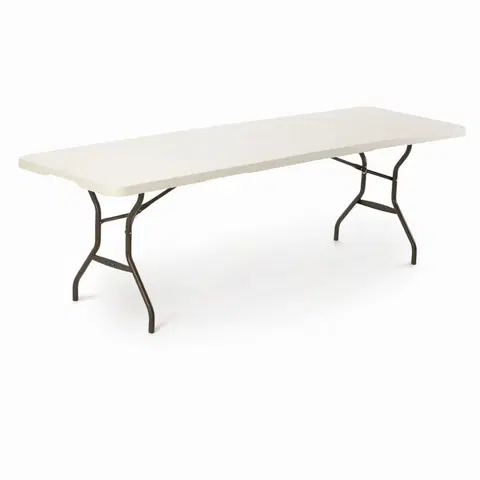 Zahradní stolky Skládací stůl 244 cm bílá / černá Dekorhome