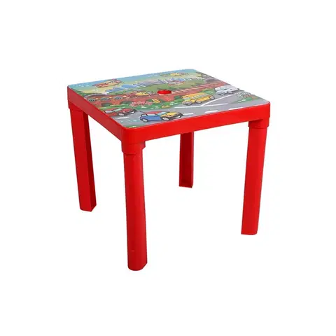 Hračky na zahradu STAR PLUS - Dětský zahradní nábytek - Plastový stůl červený