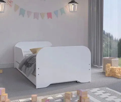 Dětské postele Dětská postel 140 x 70 cm bílá