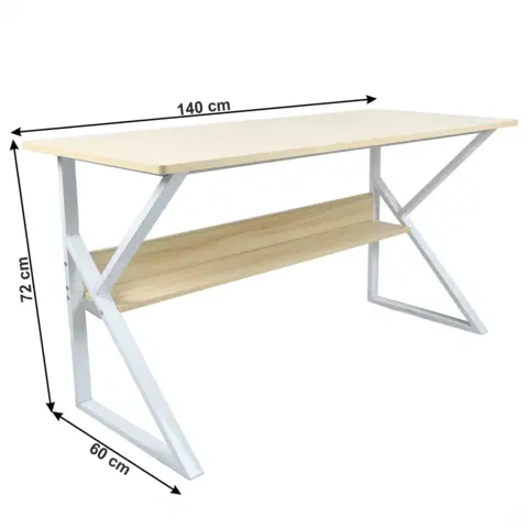 Pracovní stoly Pracovní stůl s policí TARCAL Tempo Kondela 140x60 cm
