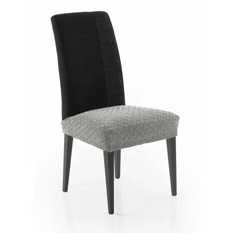 Židle Potah elastický na sedák židle, MARTIN, světle šedý, komplet 2 ks,