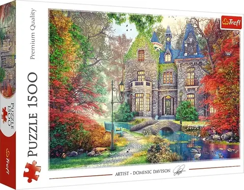 Hračky puzzle TREFL - Puzzle 1500 - Podzimní zámeček