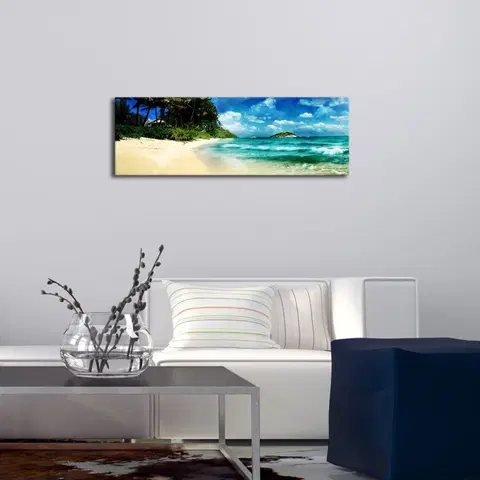Obrazy Wallity Obraz s LED osvětlením MOŘE 69 30 x 90 cm