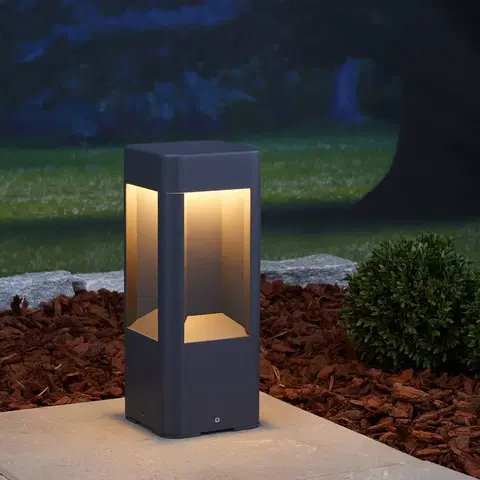 Sloupková světla Lucande Světlo Annika LED s hliníkovou základnou, 30 cm
