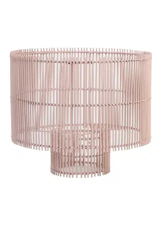 Svítidla Světle růžové bambusové stínidlo Rodger - Ø 40*35 cm Light & Living 2936289