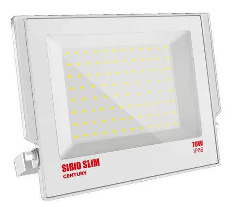 LED reflektory CENTURY LED reflektor SIRIO SLIM BÍLÝ 70W 4000K 110d 230x270x28mm IP66 IK08