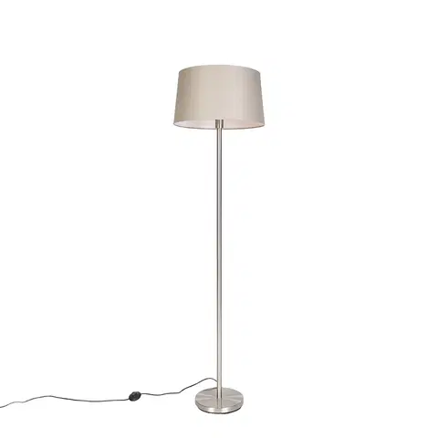 Stojaci lampy Moderní stojací lampa z oceli s tupým odstínem 45 cm - Simplo