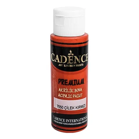 Hračky CADENCE - Akrylová farba Premium, červená, 70 ml