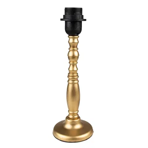 Lampy Zlatá antik dřevěná noha k lampě Fienn - Ø 10*30 cm E27 / Max 60W Clayre & Eef 6LMP253GO
