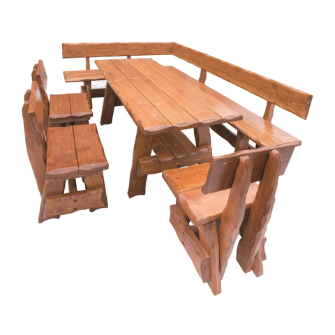 Jídelní stoly FREREA zahradní stůl, barva ořech