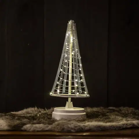 Vánoční vnitřní dekorace Hemsson Stromek Santa's Tree, stříbrný drát výška 26 cm