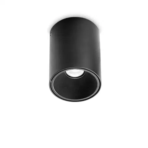 LED bodová svítidla LED Stropní svítidlo Ideal Lux Nitro Round Nero 205984 kulaté černé 15W 1350lm