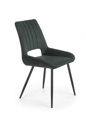 Židle Jídelní židle K404 Halmar Tmavě zelená