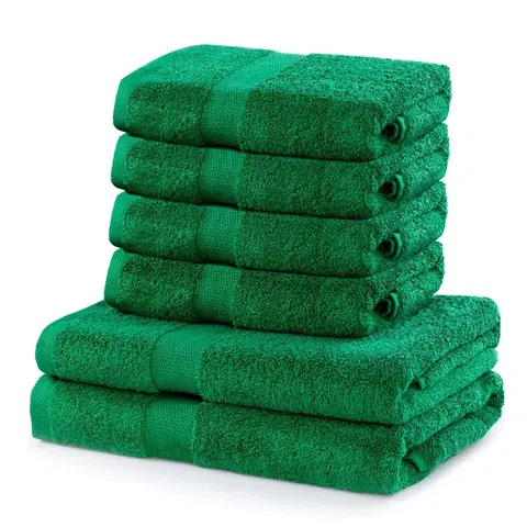Ručníky Sada ručníků DecoKing MARINA zelených, velikost 2*70x140+4*50x100