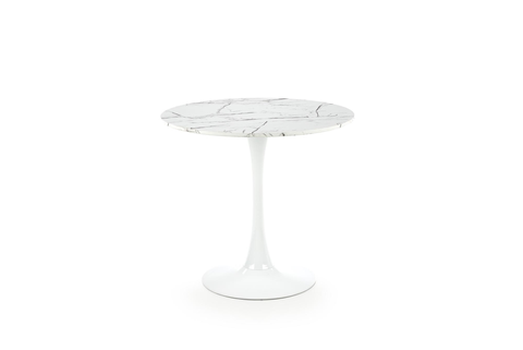 Jídelní stoly Kulatý stůl CLOVE, bílý mramor