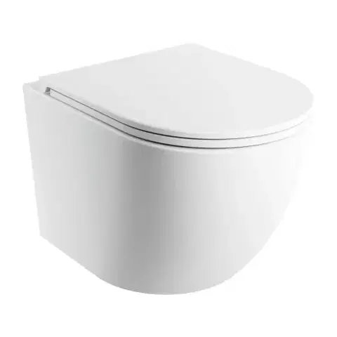 Záchody OMNIRES OTTAWA SILENT POWER™ závěsný klozet se sedátkem soft-close, 49 x 37 cm, bílá matná OTTAWASPXMWBM