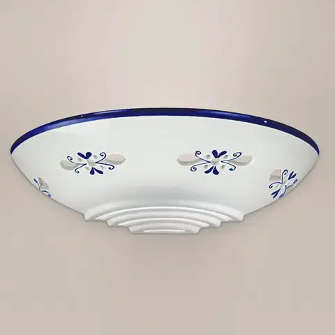 Nástěnná svítidla Cremasco Nástěnné světlo Bassano z keramiky, přilehlé modré