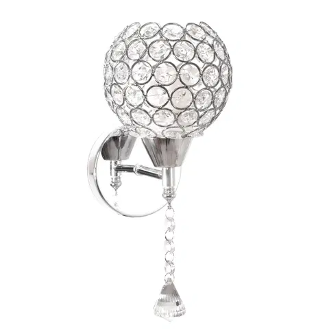 Svítidla TooLight Nástěnná lampa v glamour stylu APP716-1W E27 stříbrná