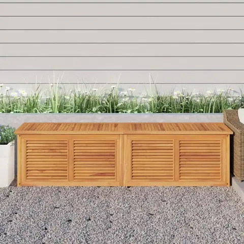 Zahradní úložné boxy Zahradní úložný box s vložkou 200 x 50 x 53 cm masivní teak
