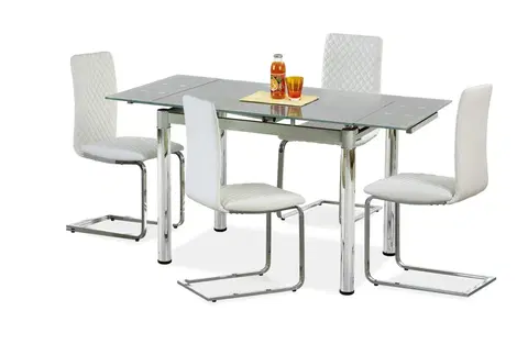 Jídelní stoly HALMAR Rozkládací jídelní stůl Logan šedý