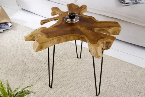 Designové a luxusní konferenční stolky Estila Designový moderní odkládací stolek Wild 60cm