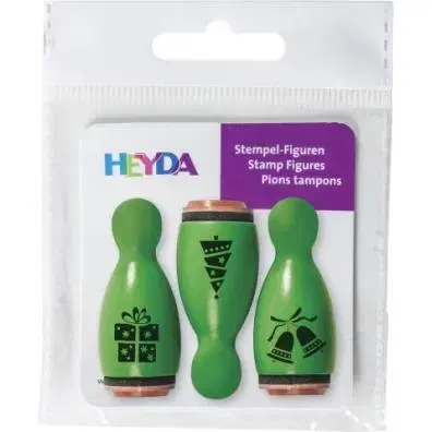 Hračky HEYDA - Vánoční razítka figurka - zelená