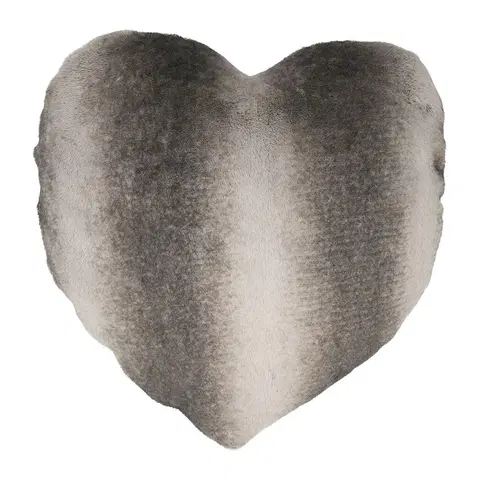 Dekorační polštáře Semišový polštář Grizzly ve tvaru srdce - 45*45*15cm Mars & More FXKHBBR