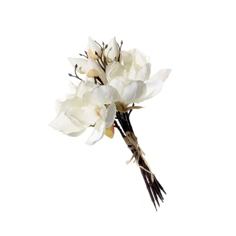 Umělé květiny Kytice Magnólií cream výška 32cm
