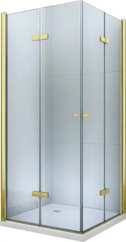 Sprchové kouty MEXEN/S Lima Duo sprchový kout 90 x 90, transparent, zlatá 856-090-090-50-00-02