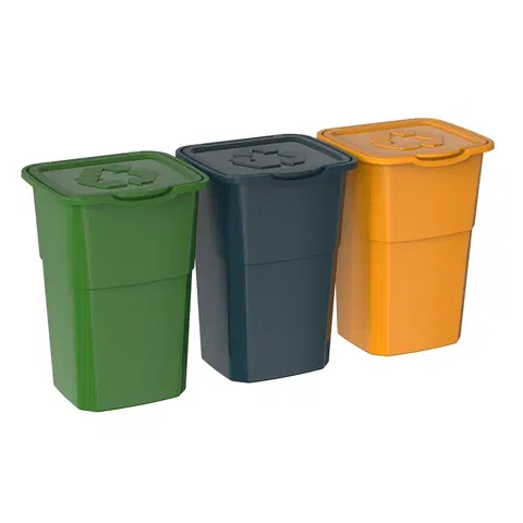 Odpadkové koše Koš na tříděný odpad Eco 3 Master 50 l, 3 ks