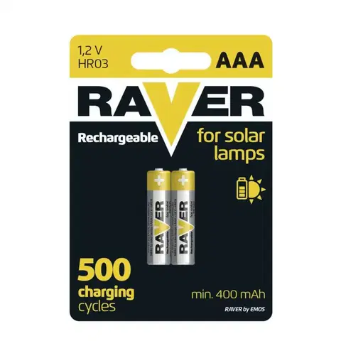Mikrotužkové AAA Nabíjecí baterie RAVER HR03 (AAA), blistr