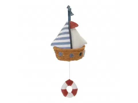 Hračky LITTLE DUTCH - Hrající loďka Námořnický záliv