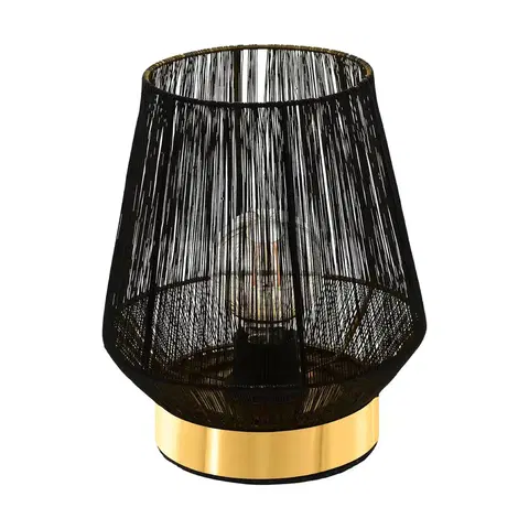 Stolní lampy na noční stolek EGLO Stolní lampa Escandidos, černá/zlatá