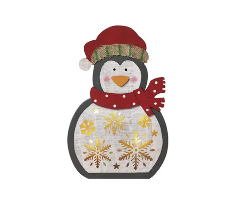 Vánoční dekorace  LED Vánoční dekorace 5xLED/2xAA tučňák 