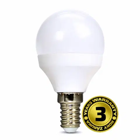 LED žárovky Solight LED žárovka, miniglobe, 6W, E14, 4000K, 510lm, bílé provedení WZ417-1