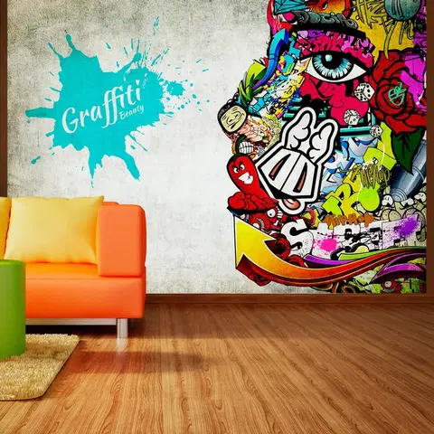 Tapety Samolepící tapeta moderní grafity - Graffiti beauty