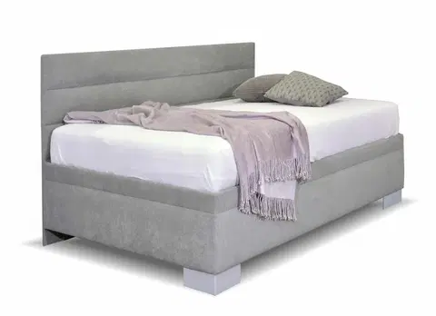 s úložným prostorem Čalouněná postel Niobe s bočním čelem a úložným prostorem, 90x210 cm