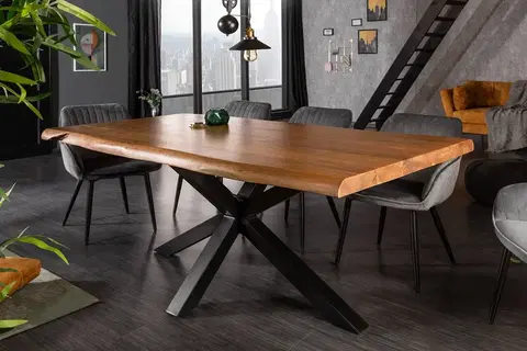 Jídelní stoly LuxD Designový jídelní stůl Massive Nature 180 cm akácie