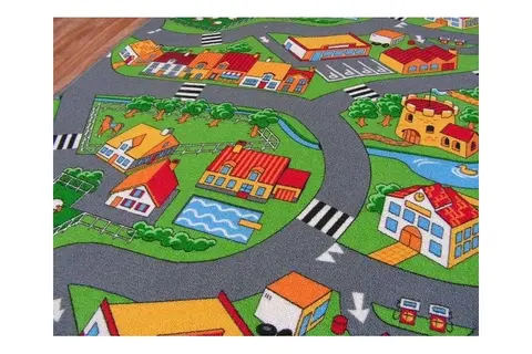 Koberce a koberečky Dywany Lusczow Dětský koberec ROAD barevný, velikost 200x400