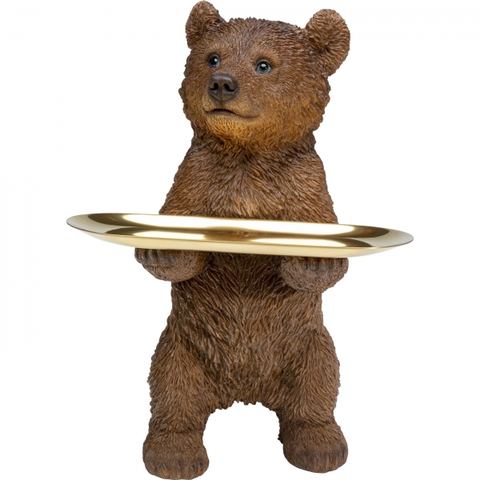 Sošky medvědů KARE Design Soška Medvídě s podnosem 35cm