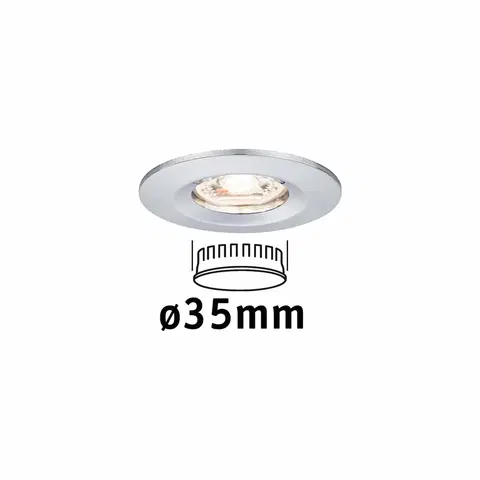 Bodovky do podhledu na 230V PAULMANN LED vestavné svítidlo Nova mini nevýklopné IP44 1x4W 2700K chrom 230V 943.02