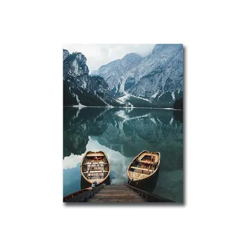 Obrazy Wallity Obraz LAKE BOATS 30 x 40 cm