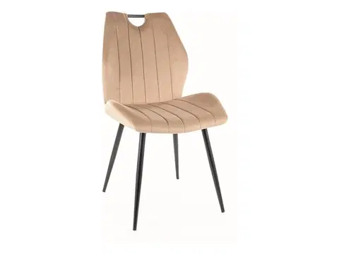 Židle Jídelní židle ARCO VELVET Signal Béžová