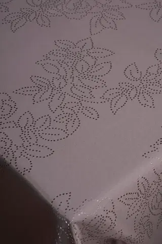 Kuchyňský textil Šedý ubrus LUCES se vzorem květin, 140 x 180 cm