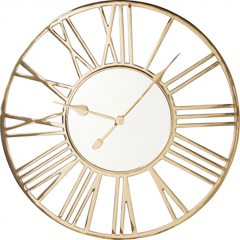Nástěnné hodiny KARE Design Nástěnné hodiny Giant - zlaté, Ø80 cm