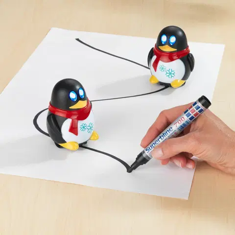 Svíčky a světelné dekorace LED tučňák + fix