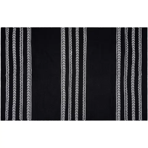 Koberce a koberečky Koberec černobílý bavlněný, 60 x 90 cm