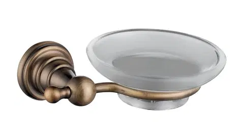 Misky na mýdlo SAPHO DIAMOND mýdlenka, mléčné sklo, bronz 1318-02