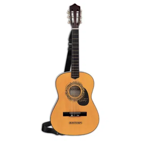 Hračky BONTEMPI - Dřevěná kytara 92 cm s popruhem přes rameno